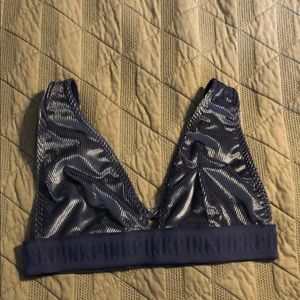 PINK Crushed Velvet Unlined Bralette